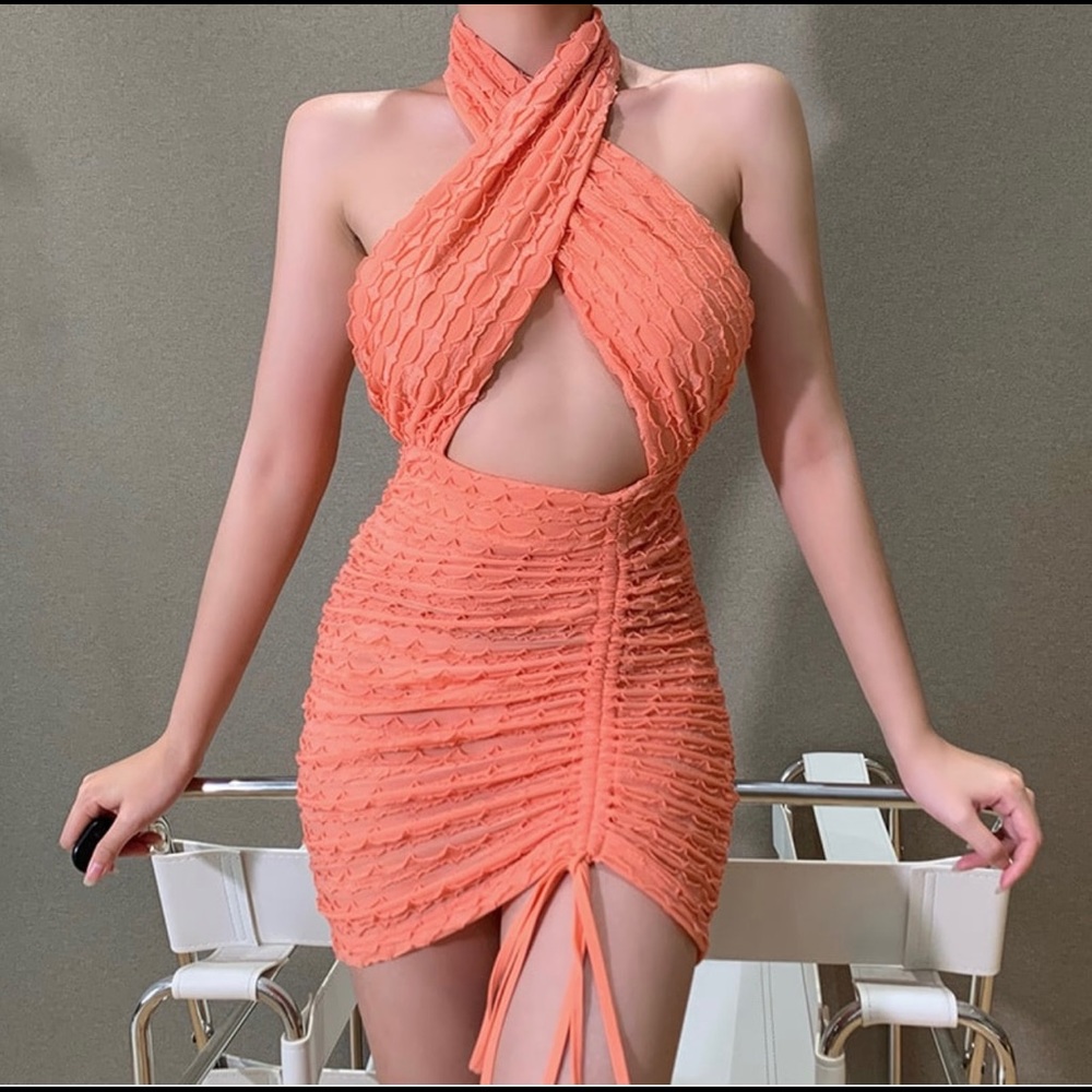Halter Neck Cut Out Dress